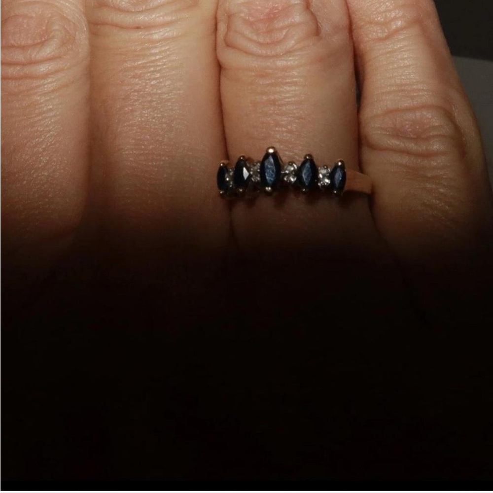 14kt Gold Diamond/Sapphire Ring